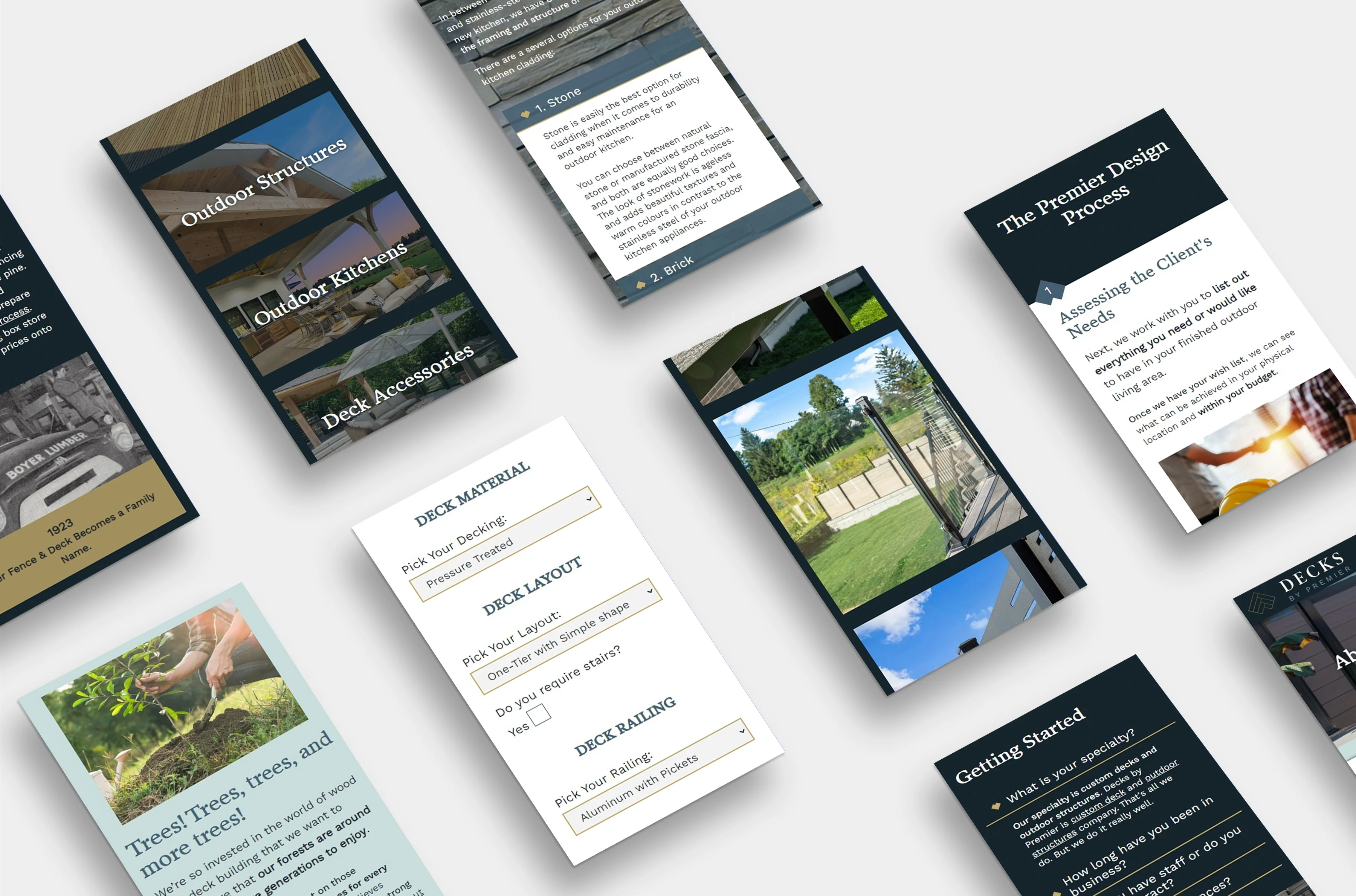 Decks by Premier mobile screens